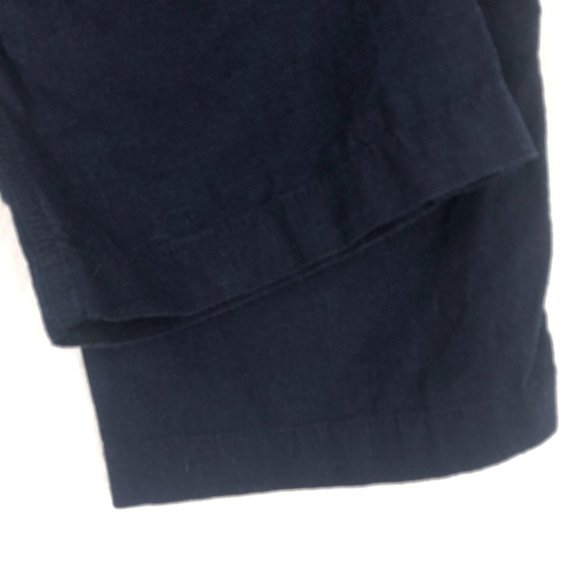 Keren Hart Blue Linen Blend Drawstring Pants Sz S - Picture 3 of 9